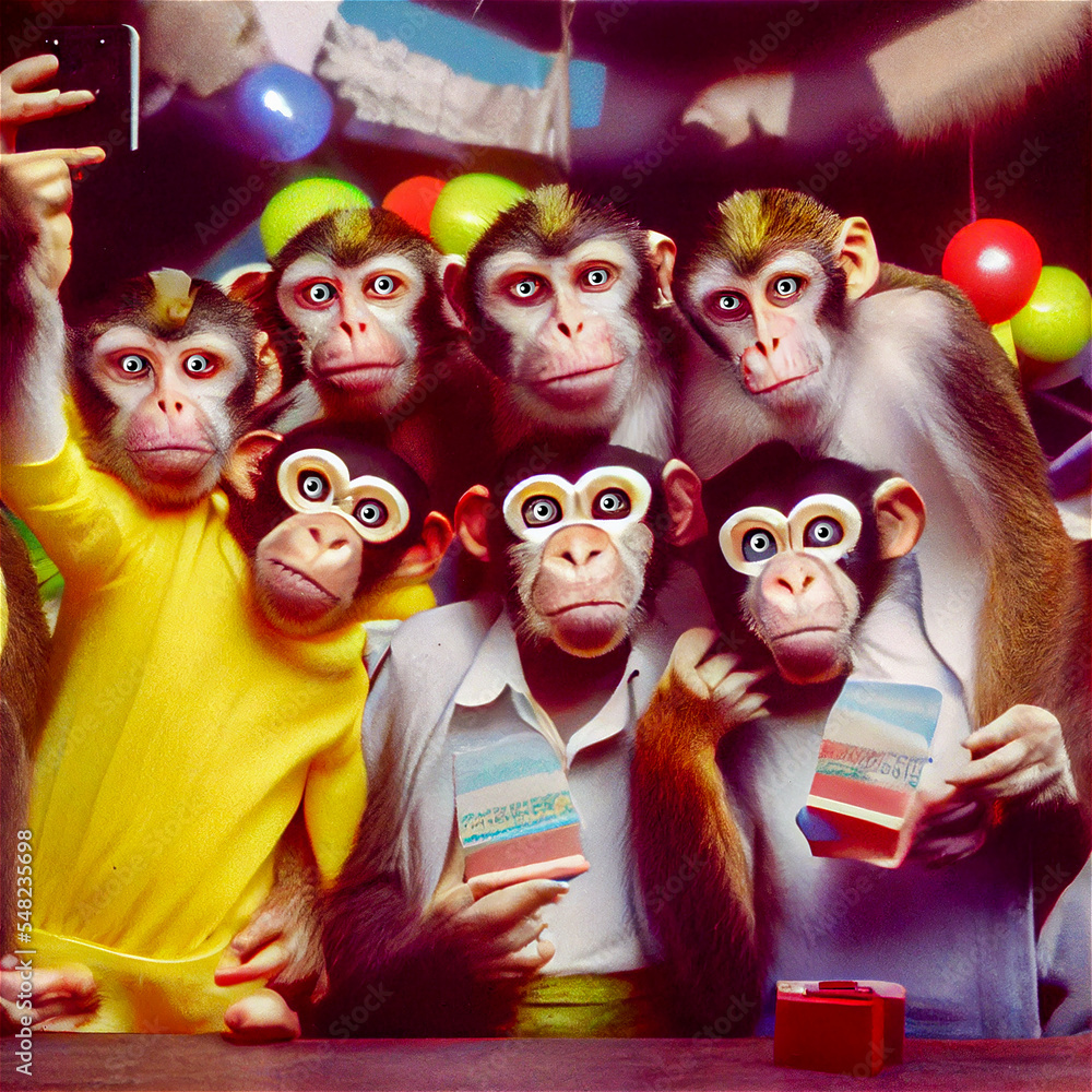 Obraz premium Monkey selfie