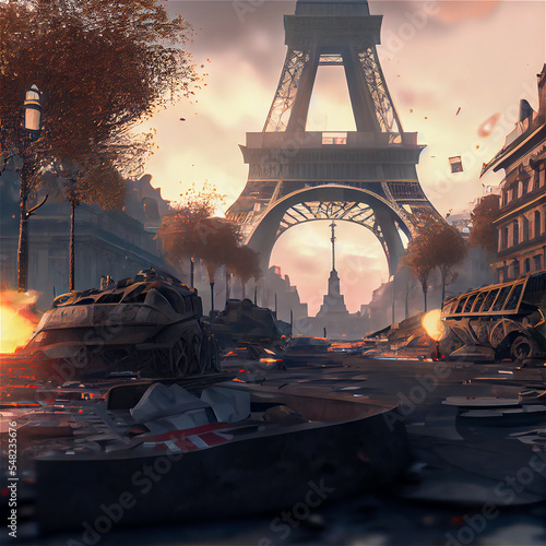 Paris at dusk