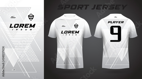 white t-shirt sport jersey design