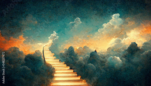 Painting of stairway to heaven © Martin