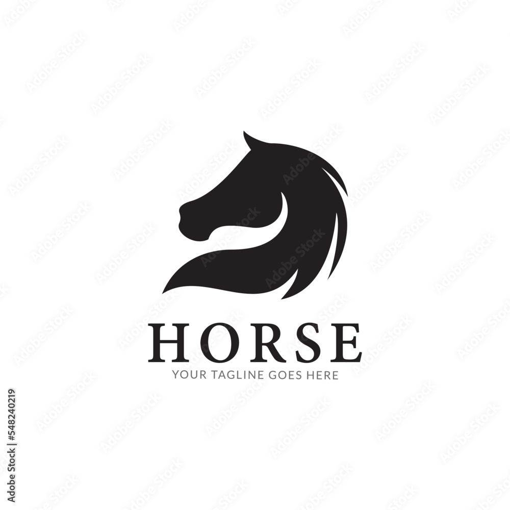 Elegant Horse Logo Symbol Vector, Simplicity Concept Art Elegant Horse Logo Symbol Vector, Simplicity Concept Art