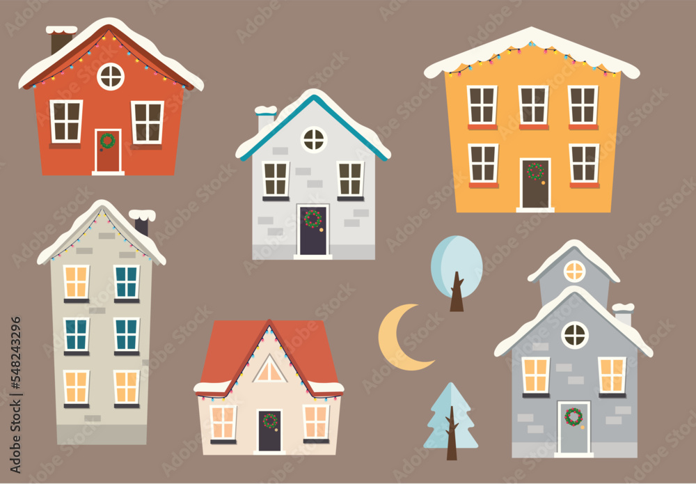 Fototapeta premium set of houses