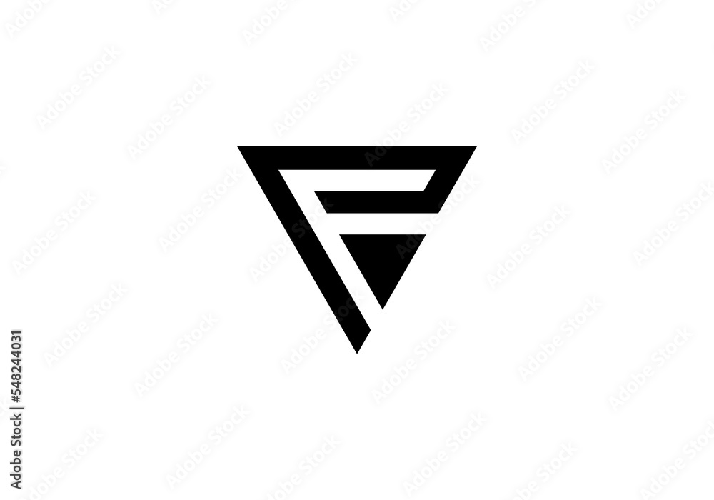 initial letter logo PF initial company icon business logo background illustration initial letter logo PF initial company icon business logo background illustration