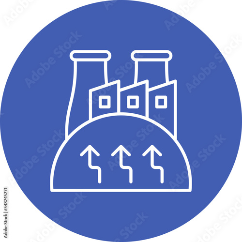 Geothermal Energy Multicolor Circle Line Inverted Icon