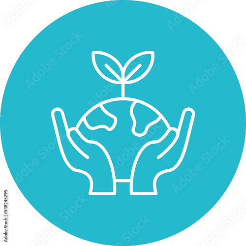 Environment Multicolor Circle Line Inverted Icon