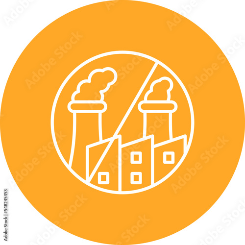 Zero Emission Multicolor Circle Line Inverted Icon