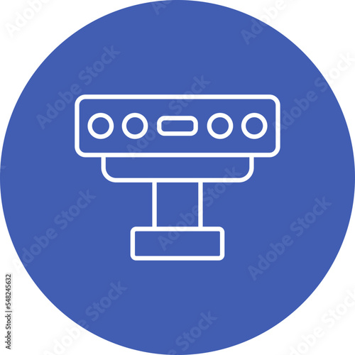 Kinect Multicolor Circle Line Inverted Icon