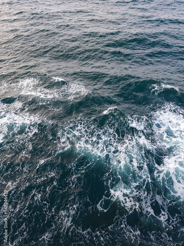 Aqua sea water surface. Nature background of blue ocean