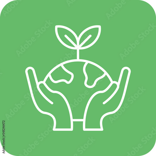 Environment Multicolor Round Corner Line Inverted Icon