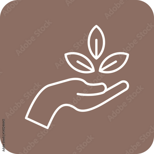 Natural Resources Multicolor Round Corner Line Inverted Icon