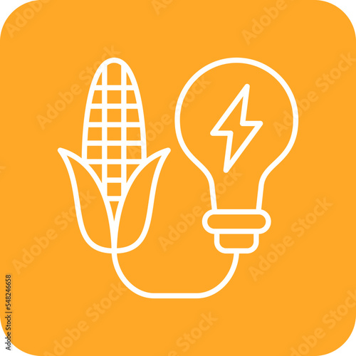 Biomass Energy Multicolor Round Corner Line Inverted Icon