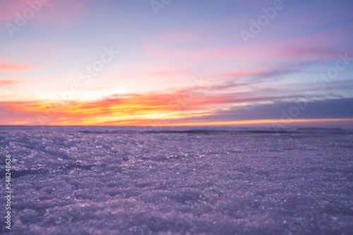 Close-up of the frozen sea. Pörkenäs, Finland.