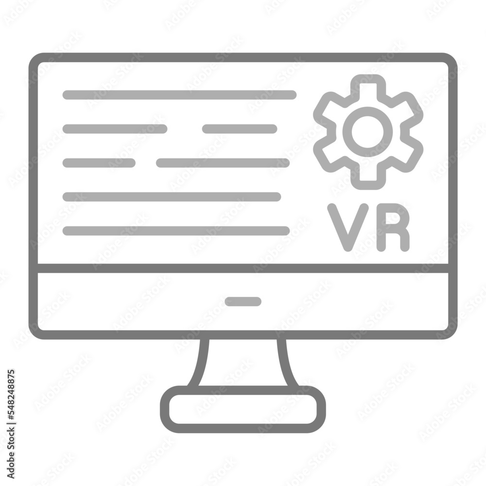 Software Greyscale Line Icon Software Greyscale Line Icon
