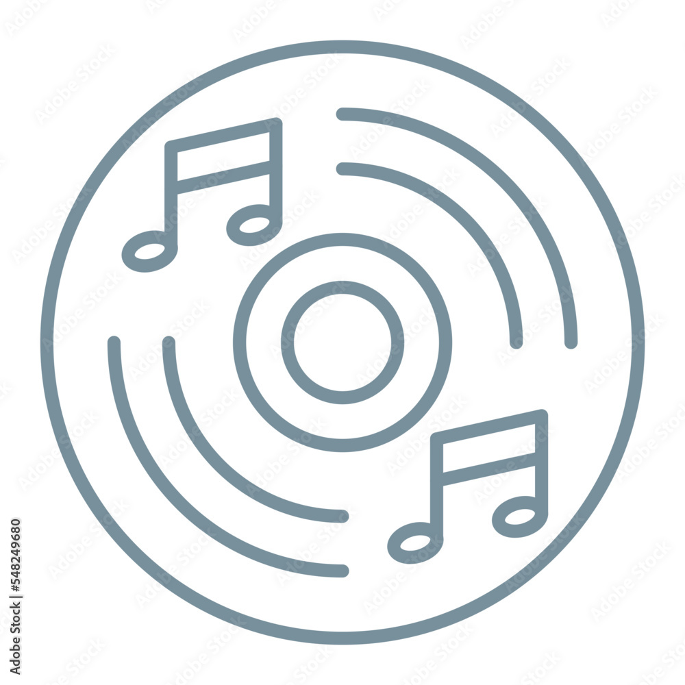 Compact Disc Multicolor Line Icon Compact Disc Multicolor Line Icon
