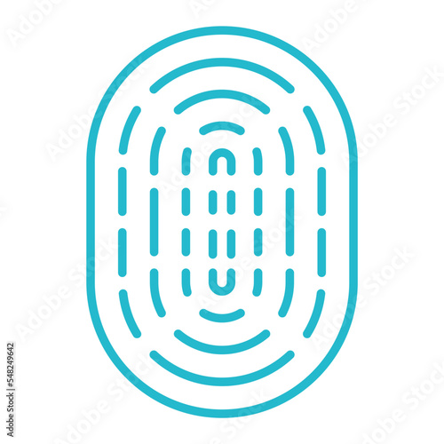 Fingerprint Multicolor Line Icon