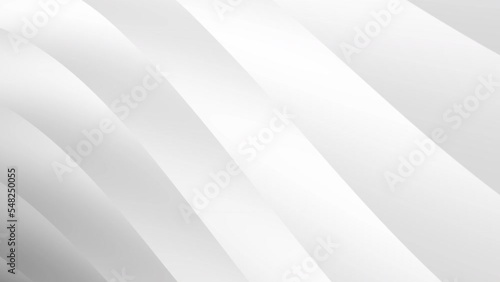 Abstract wavy motion background. Light grey white looped gradient abstract background.