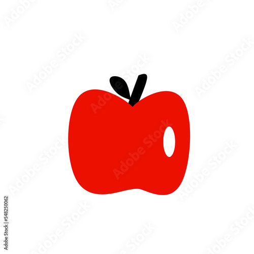 red apple isolated on white