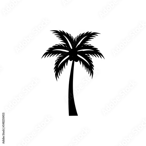 vector black palm icon on white background