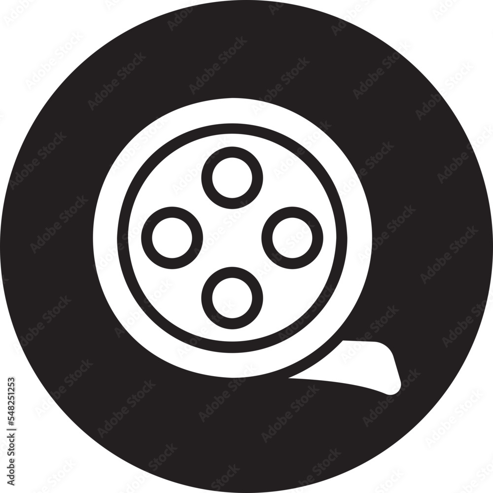 film reel glyph icon