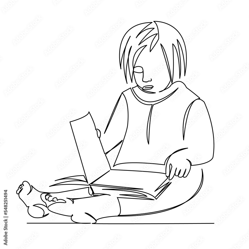 child reads a fascinating book child reads a fascinating book