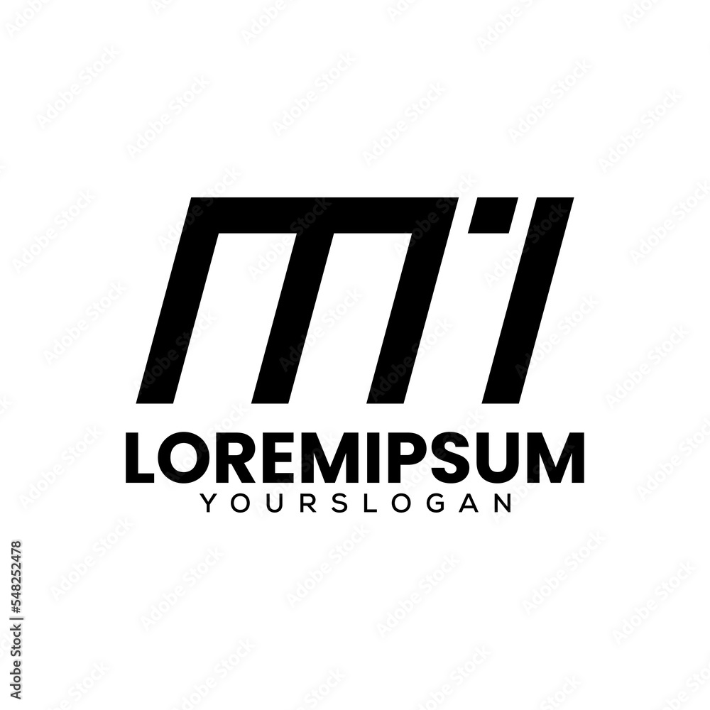 Obraz premium letter m i logo design