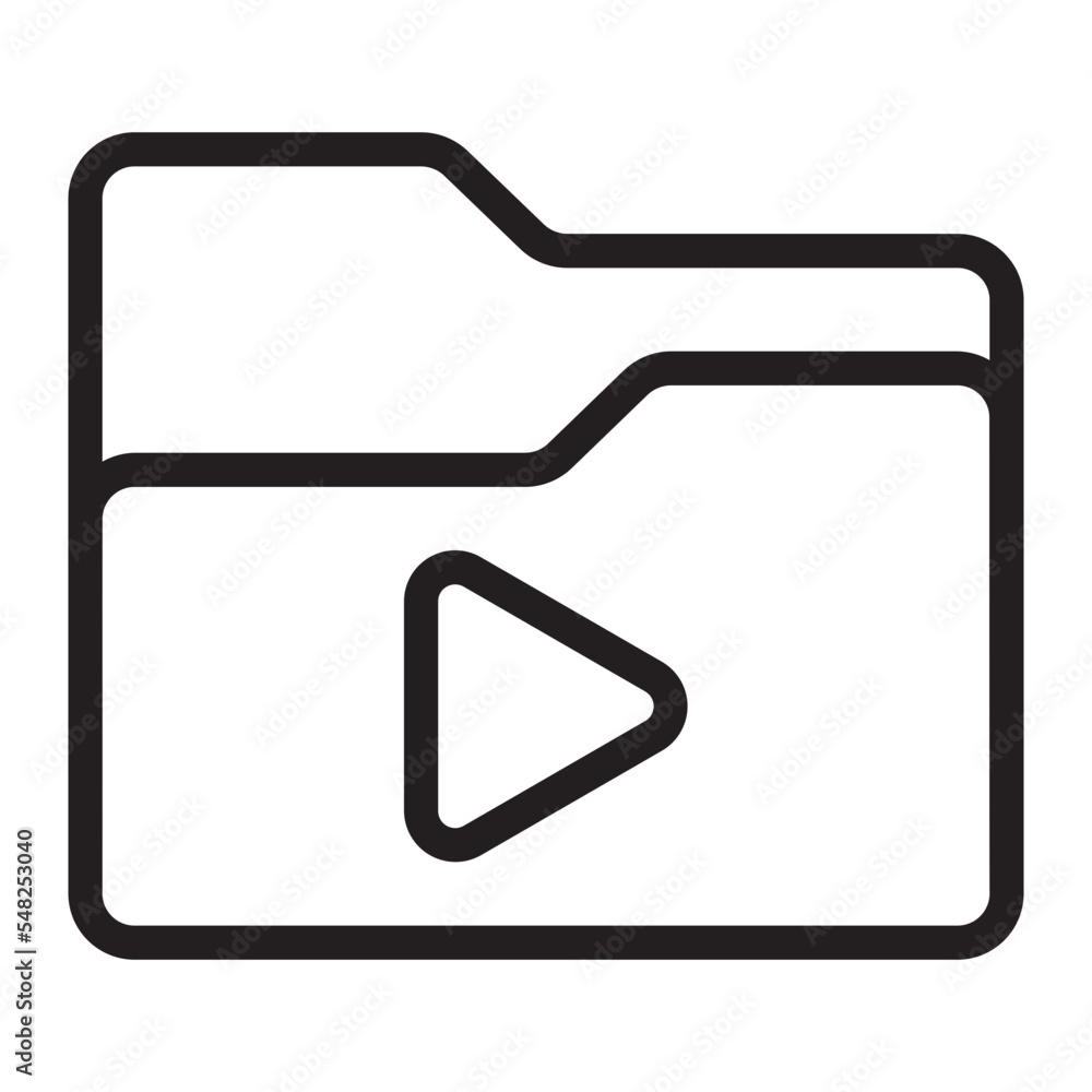 video folder line icon video folder line icon