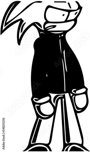 cartoon of sonic character 