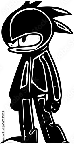 cartoon of sonic character in cap