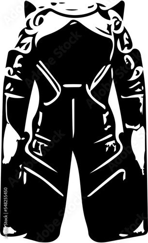 silhouette of a armored body