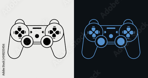 Video game controller, vector illustration.