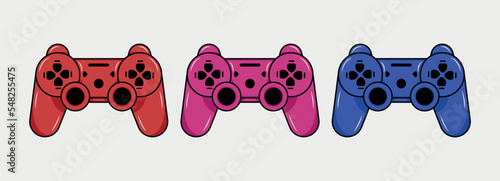 Video game controller, vector illustration.