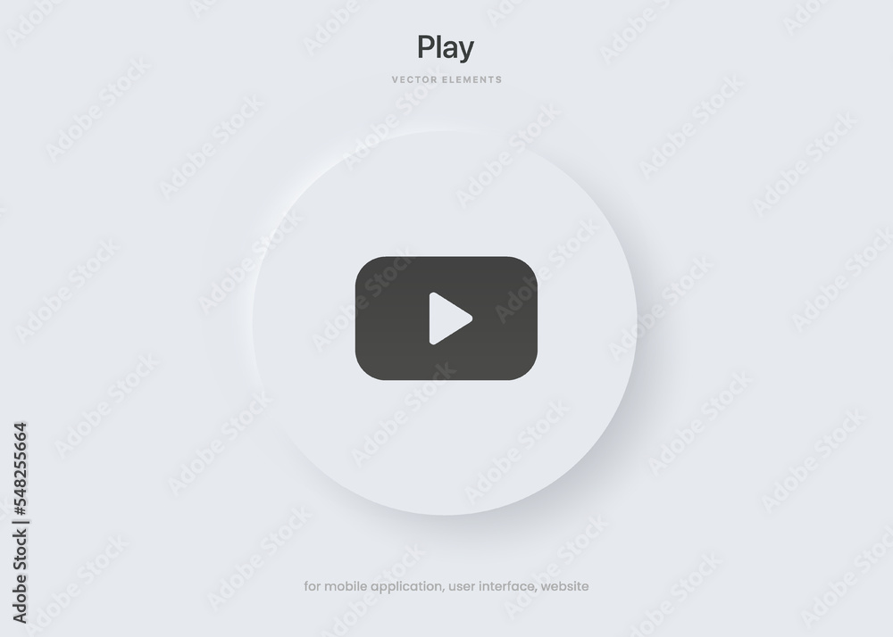3D play button icon. Video play symbol. Start sign. Pause icon. Player logo button. Play music or sound vector element for UI UX, website, mobile app. 3D play button icon. Video play symbol. Start sign. Pause icon. Player logo button. Play music or sound vector element for UI UX, website, mobile app.