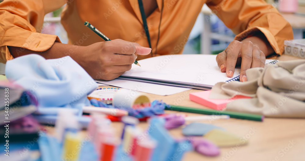 woman is learning the profession of design and tailoring. woman is learning the profession of design and tailoring.