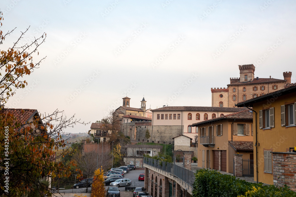 Barolo (CN), Italy - November 19, 2022: Barolo village, Cuneo, Piedmont, Italy.
