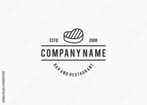 meat logo design vector illustration template