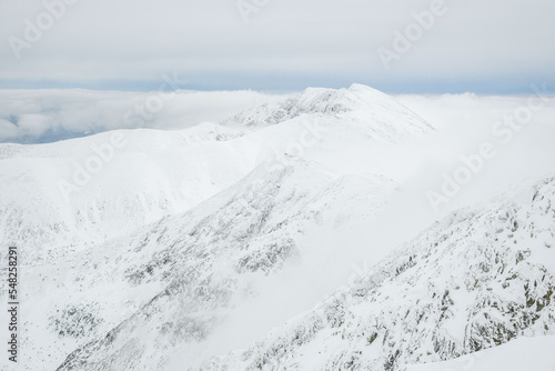 landscape panoramic view of snowed winter tatra mountains © phpetrunina14