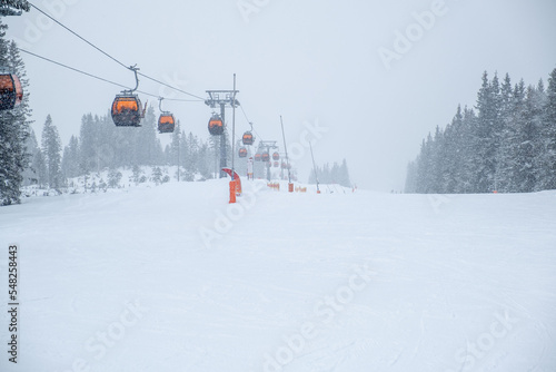 chair lift cabin ski resort