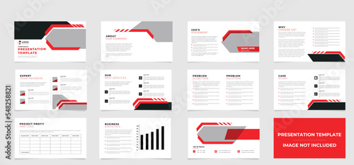 Creative business presentation slides template design. Use for modern presentation background, brochure design, website slider, landing page, annual report, company profile