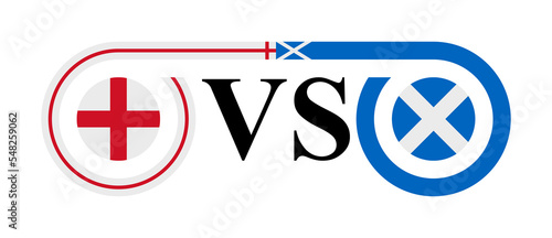 the concept of england vs scotland. vector illustration isolated on white background