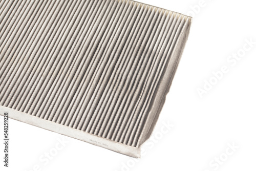 Cabin car carbon used filter isolated on white background