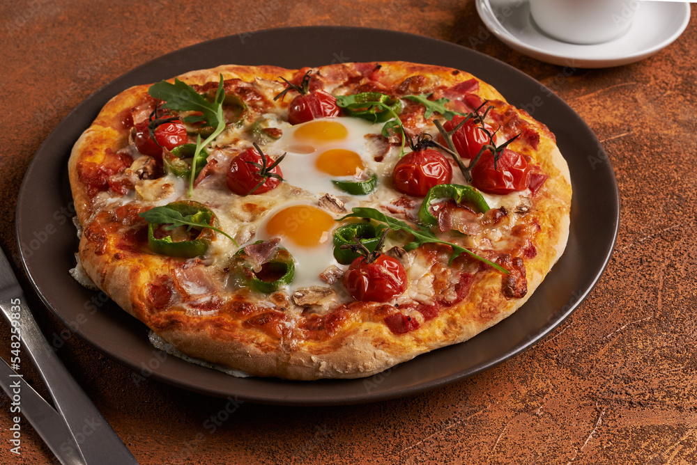 breakfast pizza with eggs breakfast pizza with eggs