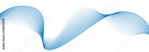 Abstract music wave element for design. Vector illustration of smooth motion dynamics. EPS 10.