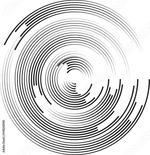 Rotating speed Lines in Spiral Form for comic books . fireworks Explosion background . Vector Illustration . Starburst round Logo . Spiral Design element . Abstract Geometric star rays . Sunburst .