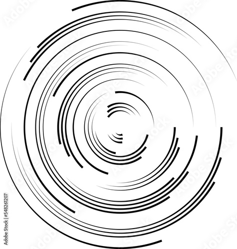 Rotating speed Lines in Spiral Form for comic books . fireworks Explosion background . Vector Illustration . Starburst round Logo . Spiral Design element . Abstract Geometric star rays . Sunburst .
