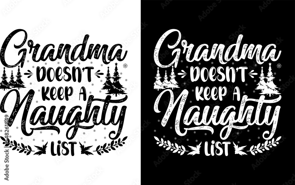 Fototapeta premium Christmas typography T-shirt Design