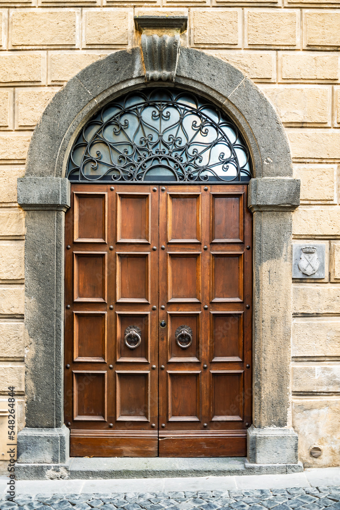 italian door in the town of Orvieto, Italy italian door in the town of Orvieto, Italy
