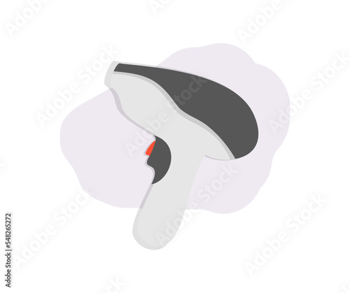 Laser hair removal machine logo design. Body Care. Epilation and spa concept. Hair Removal. Cosmetology procedure laser hair removal on body parts. Laser epilation. vector design and illustration.

