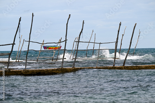 Traditionelle hängende Boote in Savudrija, Umag, Kroatien