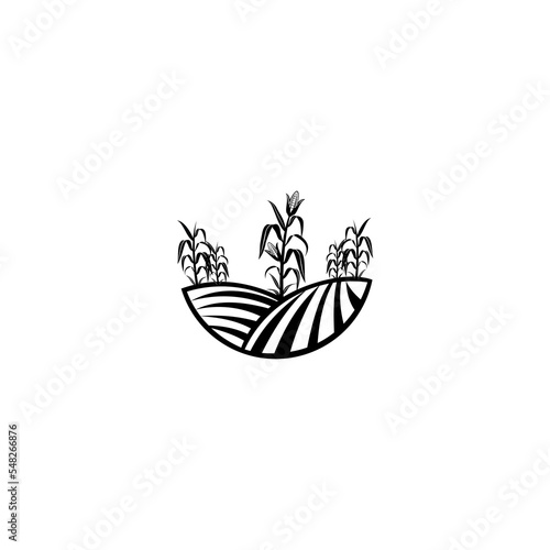 Flat farm logo template collection. Farm product logo or symbol. Agriculture, farming, natural food concept