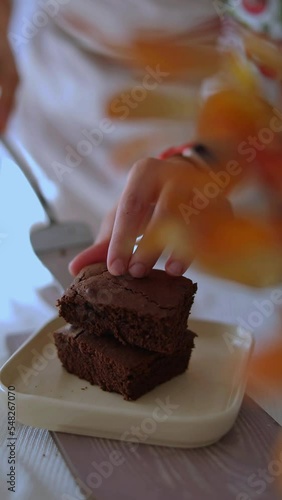 chocolate cake on a plate